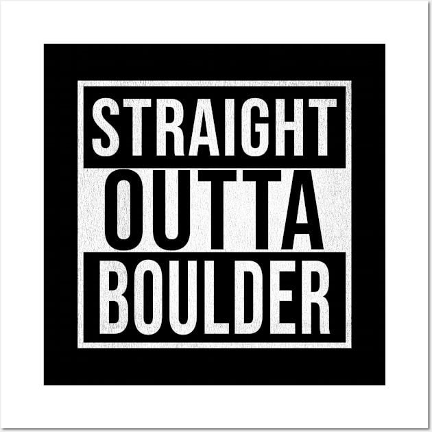 Straight Outta Boulder - Gift for Australian From Boulder in Western Australia Australia Wall Art by Country Flags